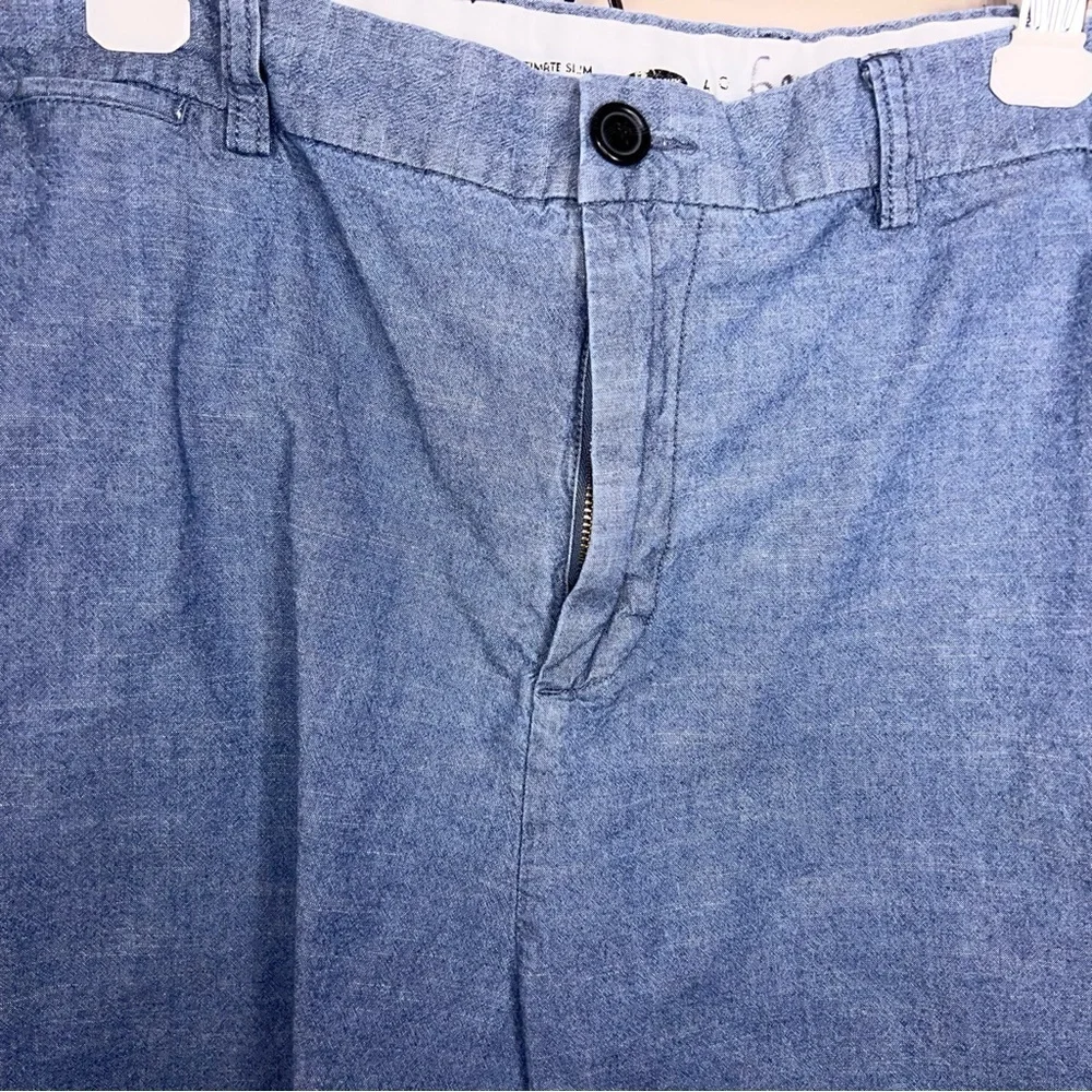 Size 40 Waist Old Navy Mens Blue Shorts Ultimate Slim Cotton Blend Casual